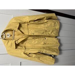 Gallery light weight rain resistant lined drawstring size large yellow